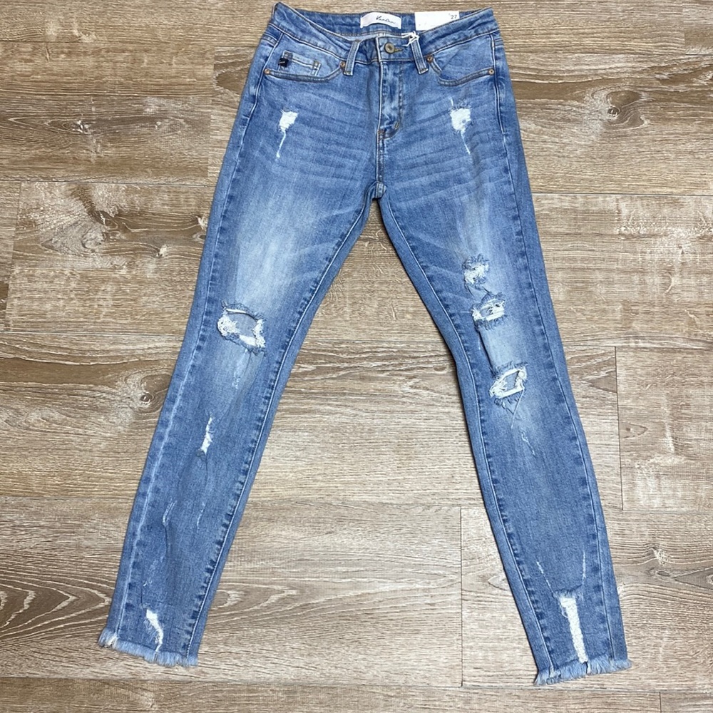 KanCan distressed light wash jeans
